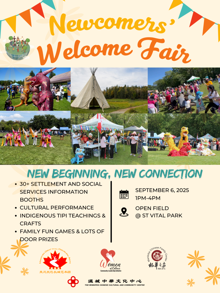 Newcomers Welcome Fair poster,